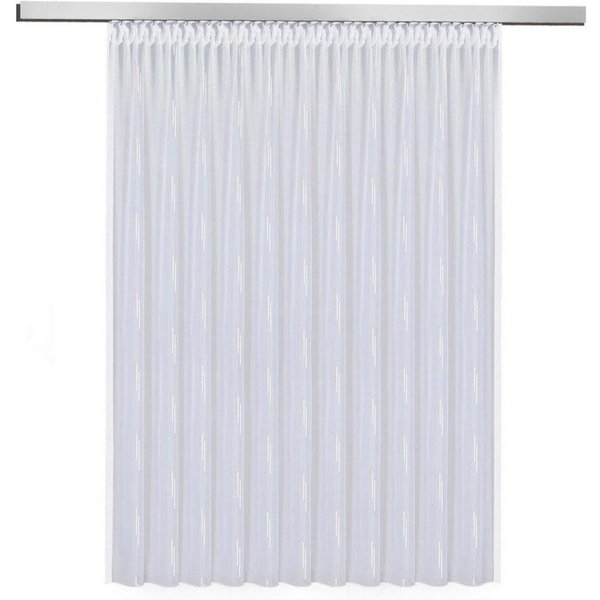 Gerster Gardine Vera, 1 Stück, halbtransparent, Scherli Effekt (1 St), Smokband, halbtransparent, Voile, Voile Grundware mit Scherli Effekt