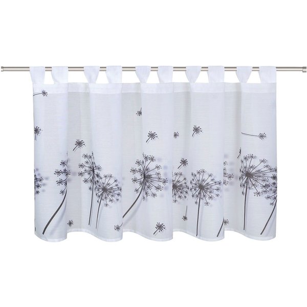 Gerster Scheibengardine Christina (1 St), Schlaufen, transparent, HxB: 50x145, mit modernem Druckdesign