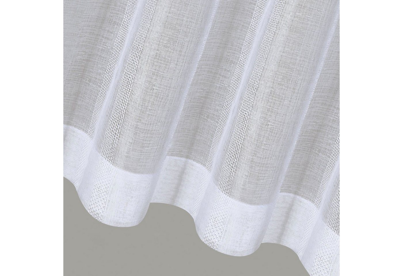 Gerster Scheibengardine Elke (1 St), Stangendurchzug, transparent, HxB: 50x140, mit Streifen Design – Bild 2 von 5