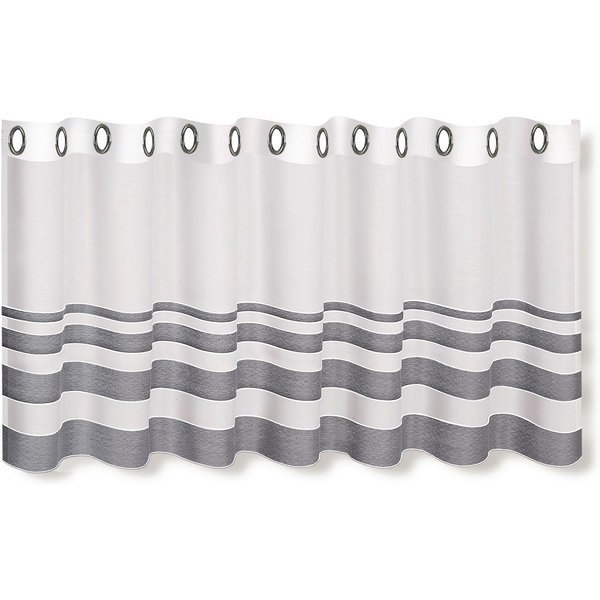 Gerster Scheibengardine Eskil (1 St), Ösen, halbtransparent, HxB: 50x140, mit modernem Streifen Design