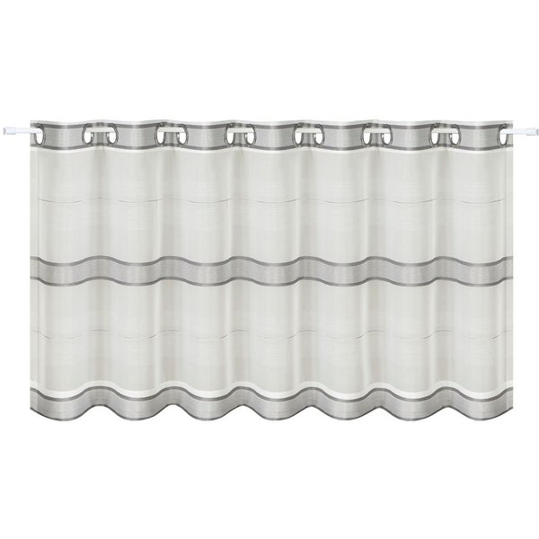 Gerster Scheibengardine Ubbe (1 St), Ösen, halbtransparent, HxB: 50x140, mit modernem Streifen Design