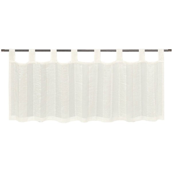 Gerster Scheibengardine Willi (1 St), Schlaufen, transparent, HxB: 50x150, mit gecrashtem Streifendesign