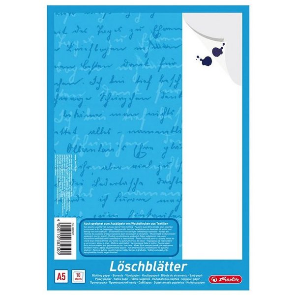 Herlitz Geschäftspapier Herlitz Löschblattblock / 10 Blatt je Block / weißes Löschpapier / DIN