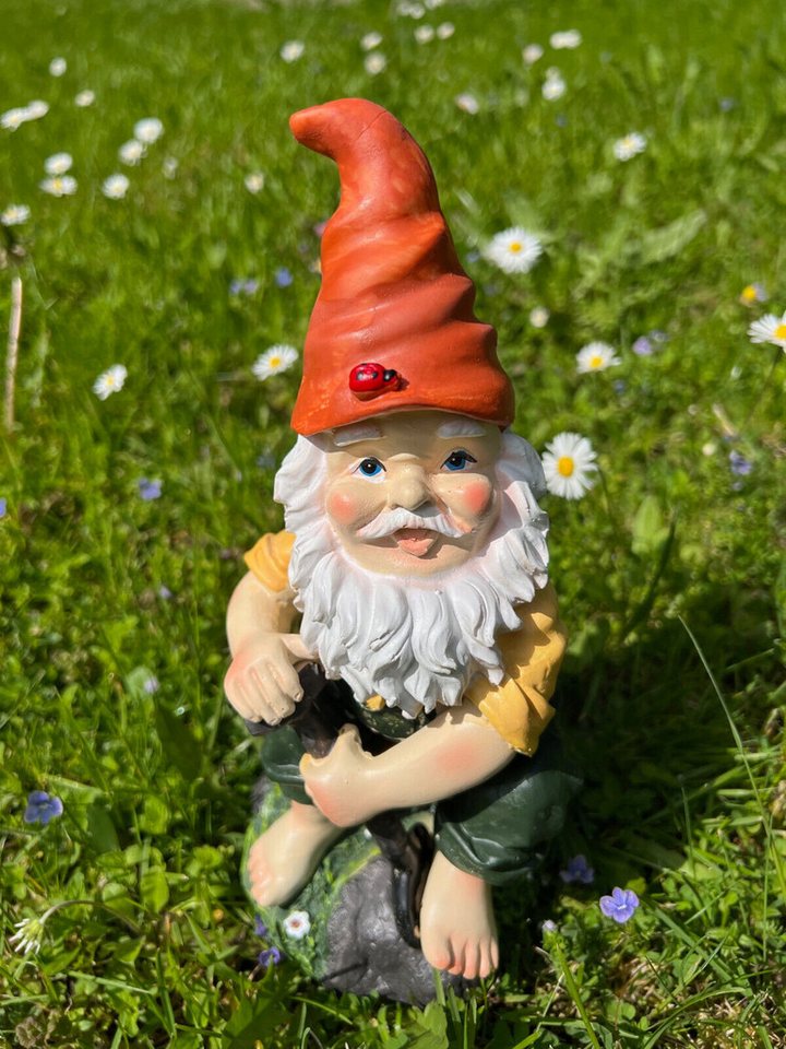 Geschenk-Himmel Gartenzwerg 4er-Set schöne Gartenzwerge lustige GNOME für Haus und Garten ca.22 cm, (1 St) – Bild 2 von 5