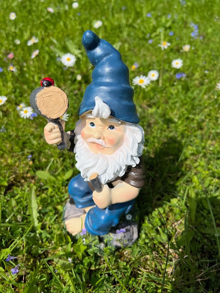 Geschenk-Himmel Gartenzwerg 4er-Set schöne Gartenzwerge lustige GNOME für Haus und Garten ca.22 cm, (1 St) – Bild 4 von 5