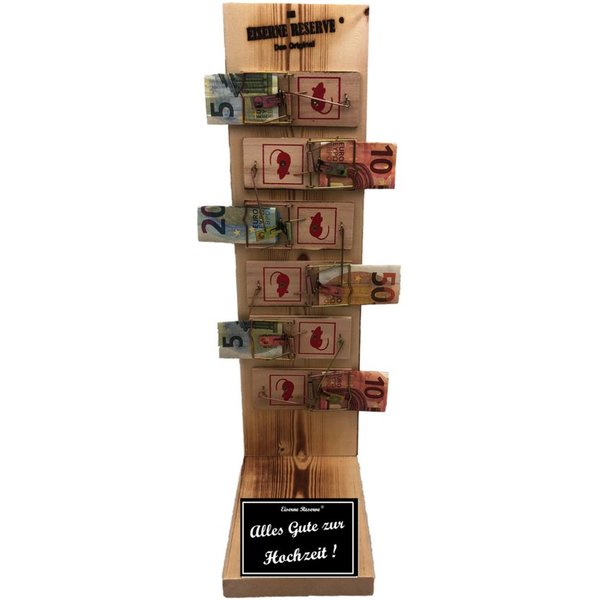 Eiserne Reserve® Geschenkbox Alles Gute zur Hochzeit - Eiserne Reserve Mausefalle Premium - Geldges