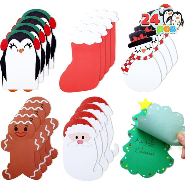 JOYIN Geschenkbox JOYIN 24 Packungen Notizblöcke mit Weihnachtscharakteren, Notizblöcke