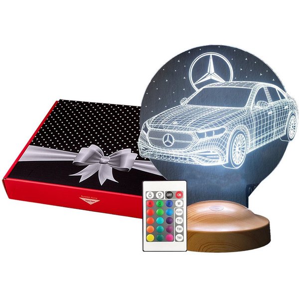 Geschenkelampe LED Nachttischlampe Automobil 3D Nachttischlampe Geschenke für Autofans Gravur Nachtlicht, Leuchte 7 Farben fest integriert, Geburtstagsgeschenk,