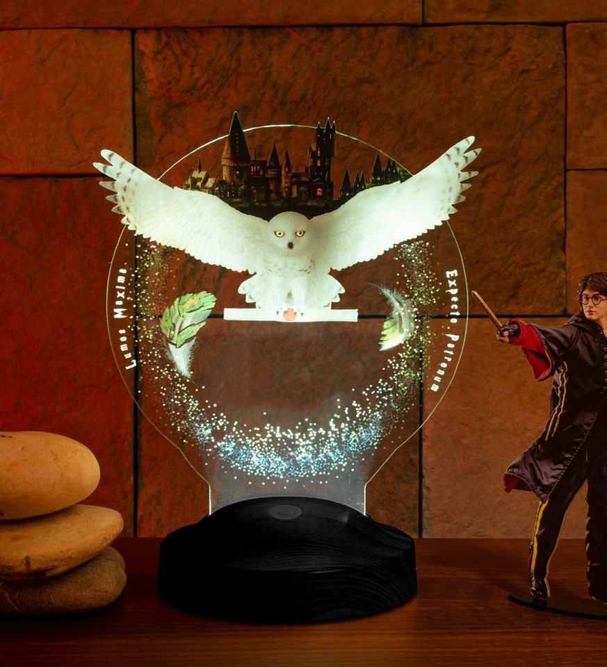 Geschenkelampe LED Nachttischlampe Hogwarts Hedwig Harry Potter Eule mit 3D Vision Nachtlicht, LED fest integriert, Babys, Geburtstagsgeschenk für Freunde, Kind – Bild 3 von 5