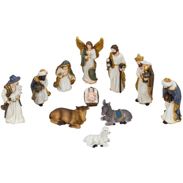 Geschenkestadl Krippenfigur 11-teiliges Krippenfiguren-Set – Die Heilige Nacht (Spar-Set, 11 St., 11 verschiedene Figuren)