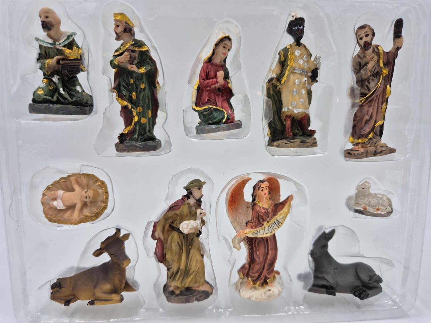 Geschenkestadl Krippenfigur Krippenfiguren Set 11-teilig für klassische Weihnachtskrippe (Set, 11 tlg), Dekoration für eine weihnachtliche Krippenlandschaft – Bild 2 von 2