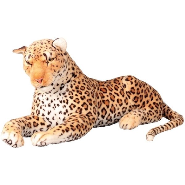 Geschenkestadl Plüschfigur XXL Plüschtier Leopard – Gesamtlänge 1,70m, Körperlänge 110cm