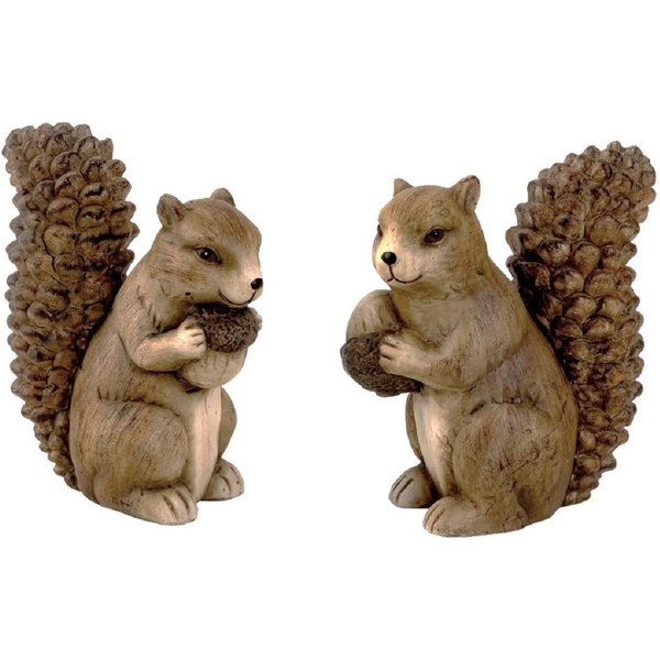 Geschenkestadl Tierfigur 2 oder 4 Stück Eichhörnchen Figuren mit Nuss mehrere Größen und Farben (Spar-Set, 2 St., 2 unterschiedliche Eichhörnchen im 2er oder 4e