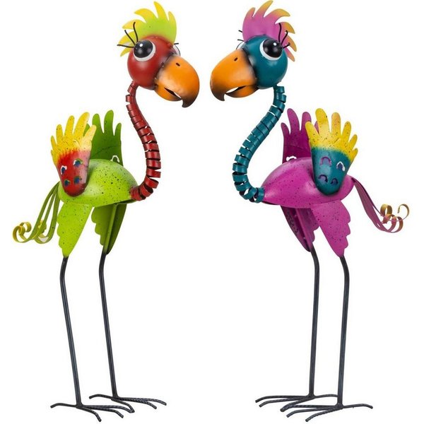 Geschenkestadl Tierfigur 2 Stück Vogel Figuren abstrakt bunt 64cm XL Dekoration Gartendeko (2 St)