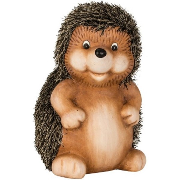 Geschenkestadl Tierfigur Großer Igel Keramik mit Plüsch-Stacheln – 27 cm – Herbstdekoration (1 St), lieber Blick