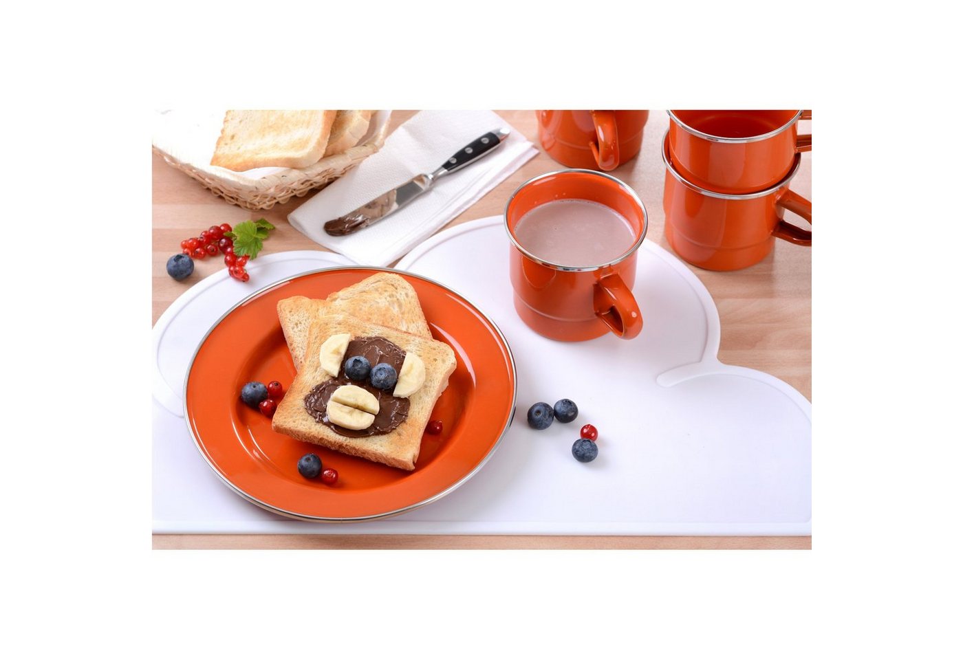 GRÄWE Geschirr-Set GRÄWE Stapelbecher emailliert 8 cm, Stahlblech – Bild 3 von 3
