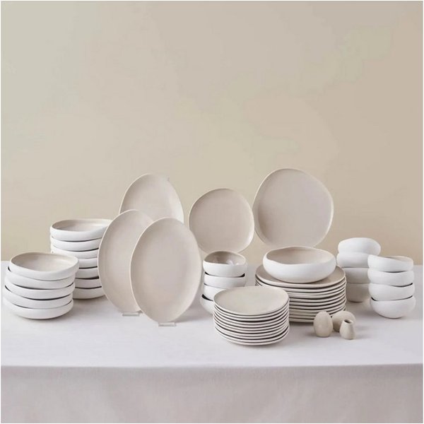 Karaca Geschirr-Set Karaca Earth Collection Cupid Tafelservice 55-tlg. für 12 Personen, 12 Personen, Steinzeug