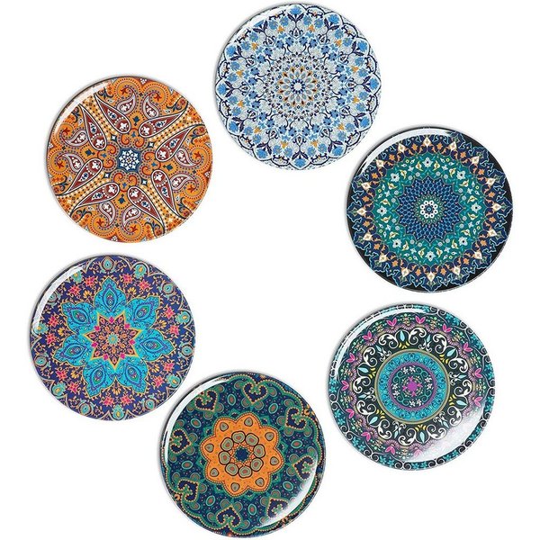 BOHORIA Getränkeuntersetzer BOHORIA® Premium Design Untersetzer (6er Set) - (rund, 9cm), Natur-Kork