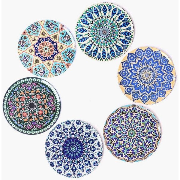 BOHORIA Getränkeuntersetzer BOHORIA® Premium Design Untersetzer (6er Set) - (rund, 9cm), Natur-Kork