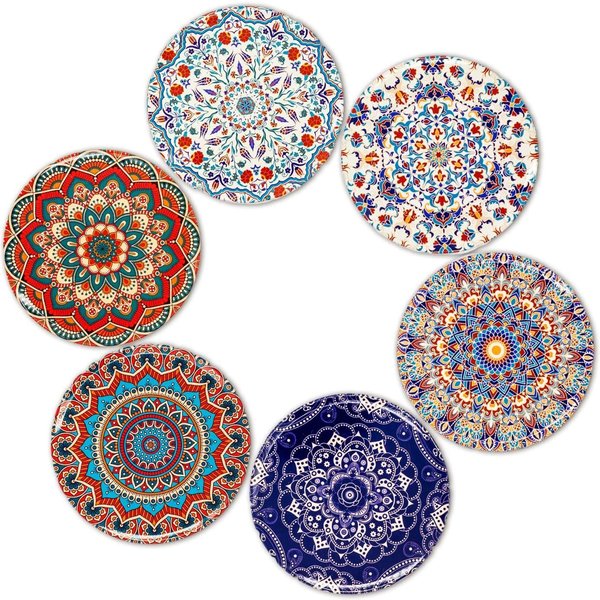 BOHORIA Getränkeuntersetzer BOHORIA® Premium Design Untersetzer (6er Set) - (rund, 9cm), Natur-Kork