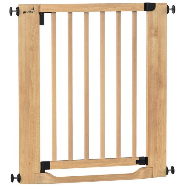 Geuther Treppenschutzgitter Easylock Flatstep Holz 71–133 cm, ohne Bohren Auto-Close flach Tritt, Treppenschutzgitter