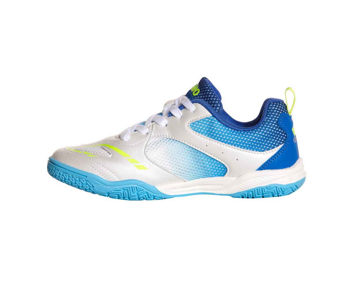 Gewo Tischtennis Schuhe Junior Flex, Indoor Hallenschuh, weiß-blau Trainingsschuh Tischtennisschue Kinder – Bild 5 von 5