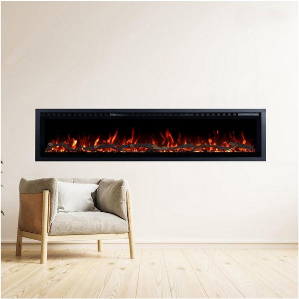 GF Core Elektrokamin Wandkamin Core, 3D Feuer und Heizung (Thermostat, bis 1800 W), Elektrischer Stand-, Wand- oder Einbaukamin mit APP Steuerung, LED
