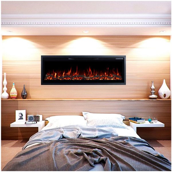 GF Core Elektrokamin Wandkamin Core, 3D Feuer und Heizung (Thermostat, bis 1800 W), Elektrischer Stand-, Wand- oder Einbaukamin mit APP Steuerung, LED