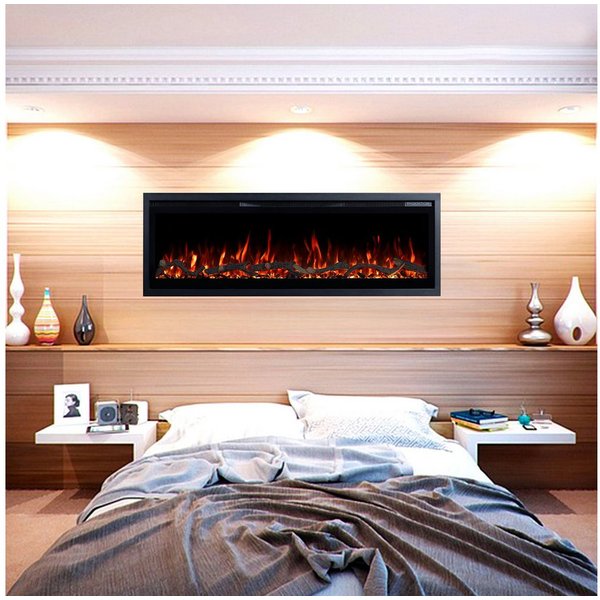 GF Core Elektrokamin Wandkamin Core, 3D Feuer und Heizung (Thermostat, bis 1800 W), Elektrischer Stand-, Wand- oder Einbaukamin mit APP Steuerung, LED