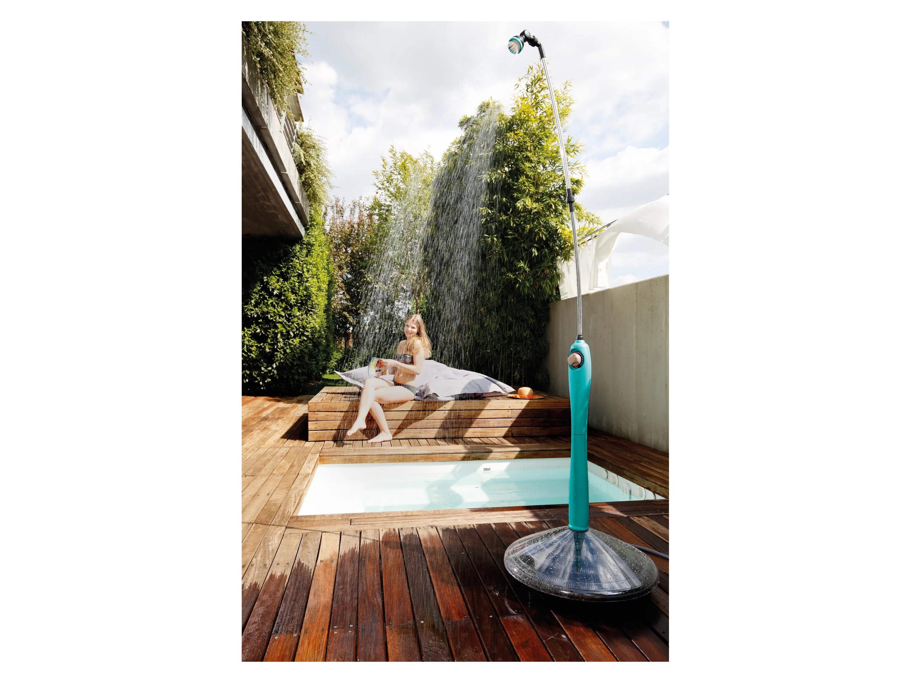 GF Solar-Gartendusche »Sunny« (Blau) – Bild 2 von 4