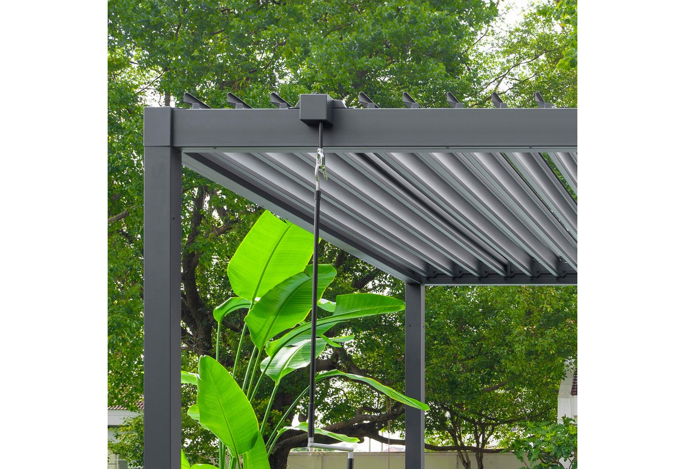GFP Pergola Pavillon mit verstellbarem Lamellendach, BxTxH: 348x300x238 cm – Bild 4 von 5