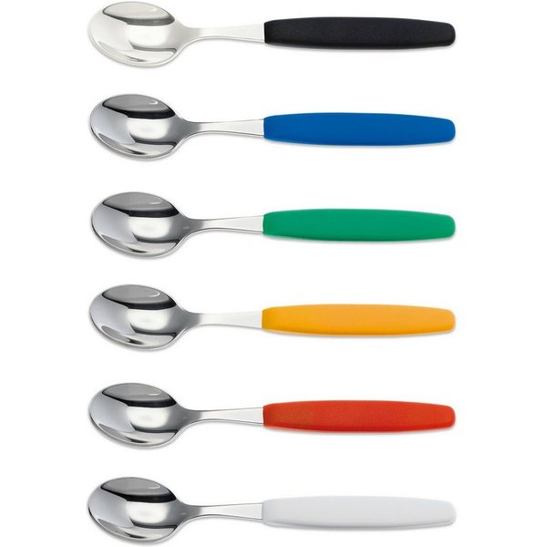 GIESSER Bestecklöffel Besteck Gabel, Teelöffel, Löffel, Kuchengabel (6 Stück), schönes Design, langlebig, kombinierbar, spülmaschinenfest