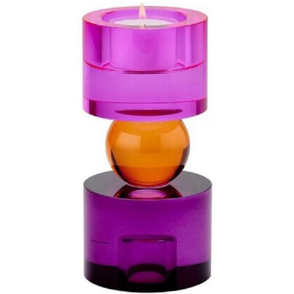 Giftcompany Kerzenhalter Kerzen-/Teelichthalter Sari Pink/Orange/Lila (S)