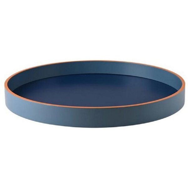 Giftcompany Tablett Tablett Spa Dunkelblau/Rauchblau/Orange (M)