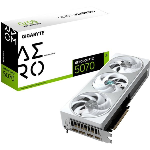Gigabyte GIGABYTE GeForce RTX 5070 AERO OC, Grafikkarte, (DLSS 5, 3x Grafikkarte (12 GB, DLSS 5, 3x DisplayPort, 1x HDMI 2.1)