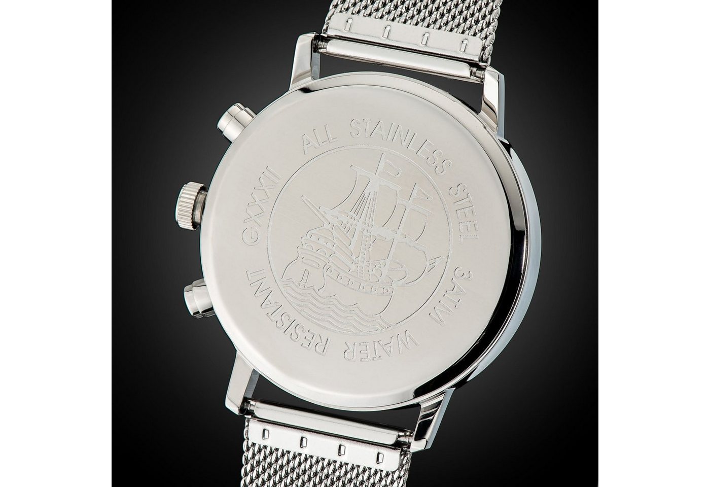 Gigandet Chronograph Herrenuhr, Armbanduhr, Damenuhr, 42mm, MINIMALISM G32-005 G32-005, Mineralglas, Datumsanzeige, Edelstahlband, 3bar/30m wasserdicht – Bild 5 von 5