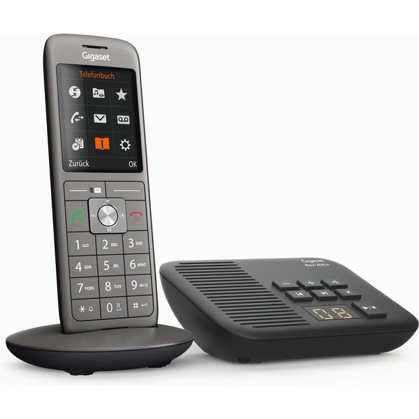 Gigaset CL660A mit Box 200 Schnurloses DECT-Telefon (Mobilteile: 1, Separate Basis)