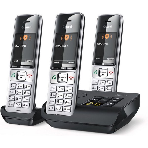 Gigaset Gigaset COMFORT 500A Trio Schnurloses DECT-Telefon (Mobilteile: 3)
