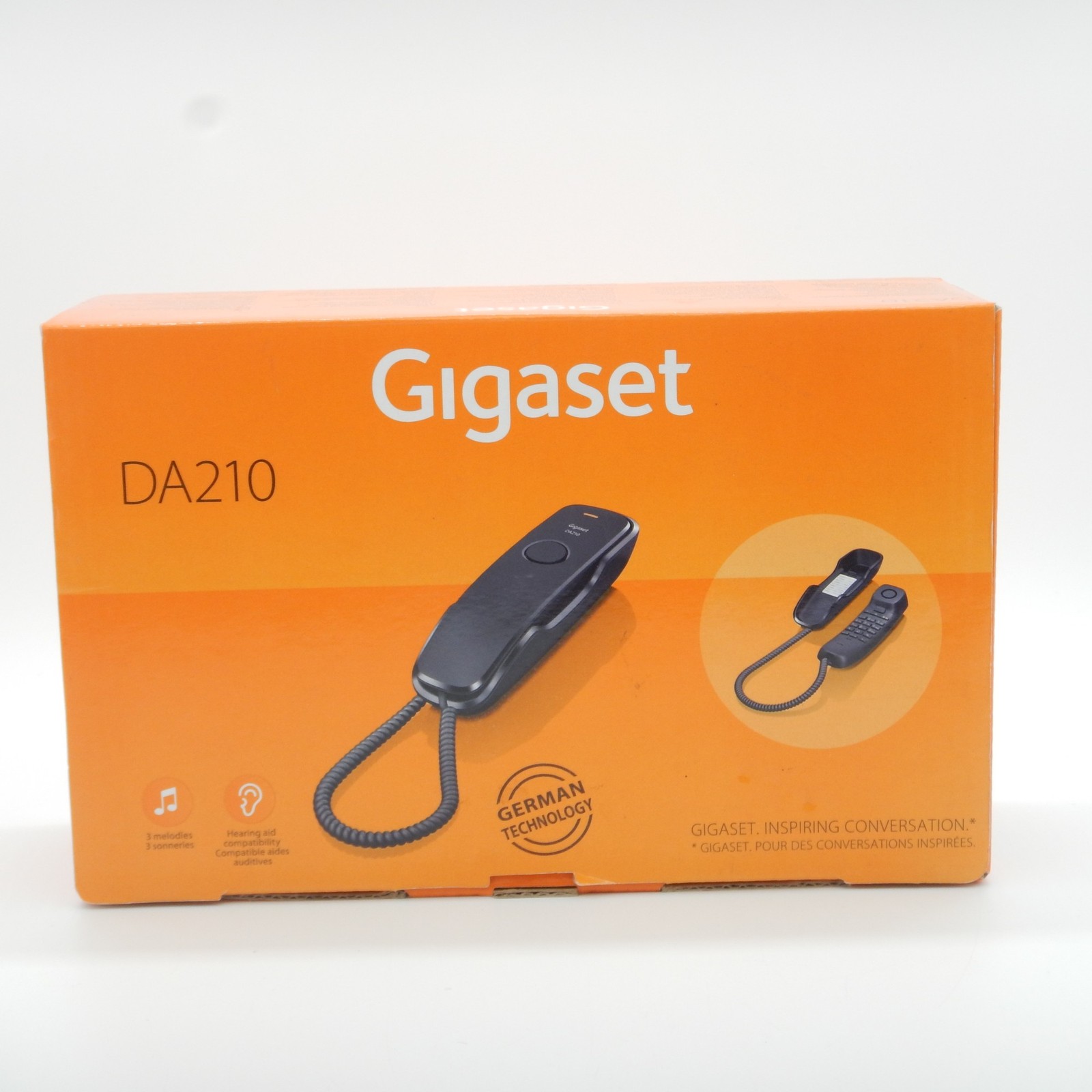 Gigaset DA 210 Telefon Schwarz Schnurgebunden Wahlwiederholung 10x Kurzwahl