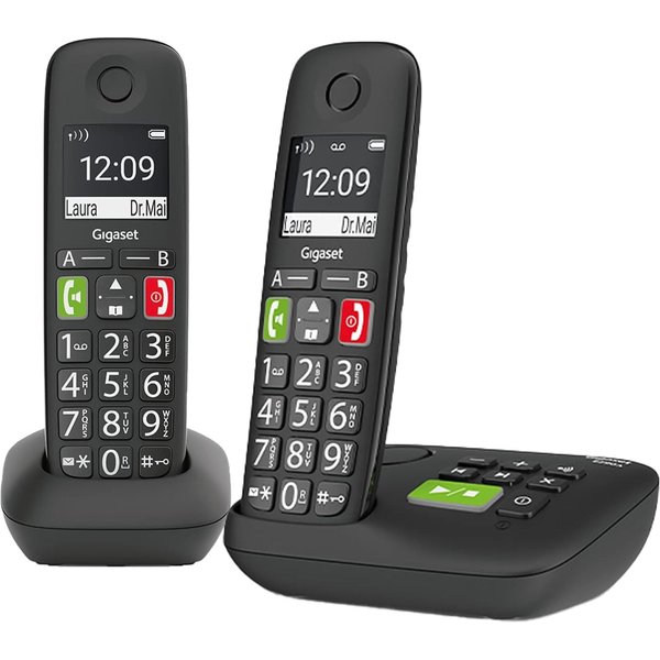 Gigaset E290A Duo Schnurloses DECT-Telefon (Mobilteile: 2, Verstärker-Funktion)
