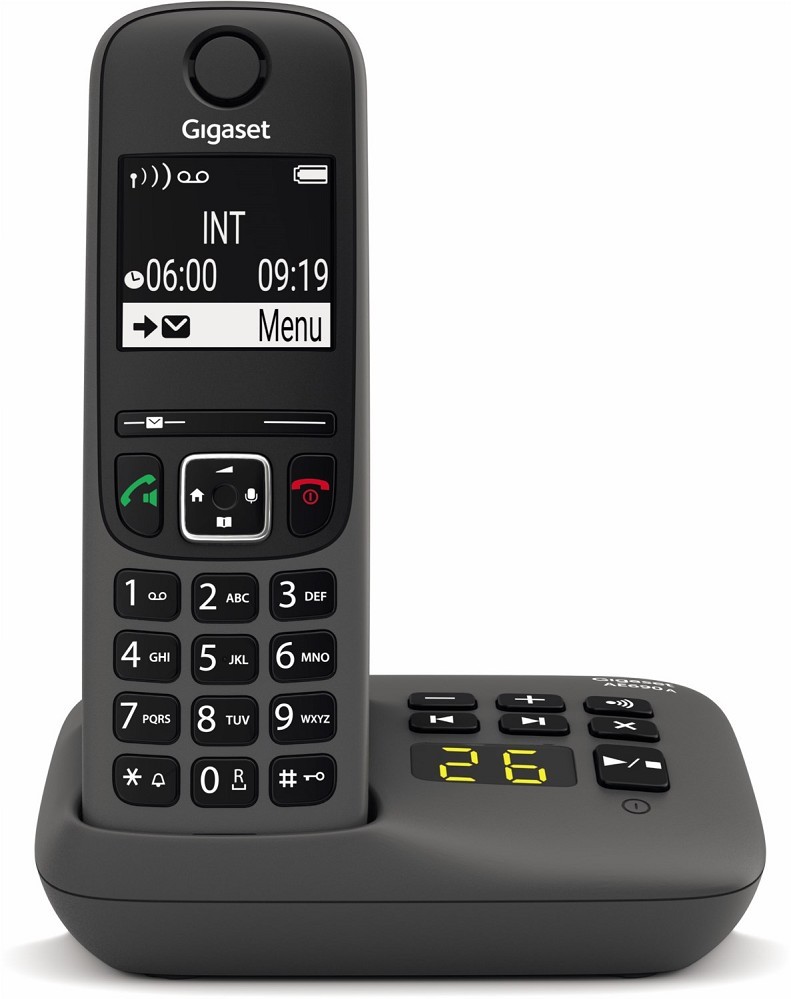 Gigaset Schnurloses Telefon + AB AE690A Schwarz