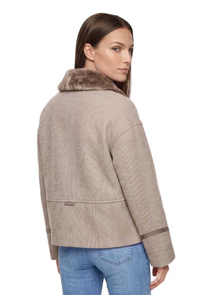 Gil Bret Fellimitatjacke mit Reißverschluss und aufgesetzten Fell-Taschen /mit Wolle – Bild 2 von 5
