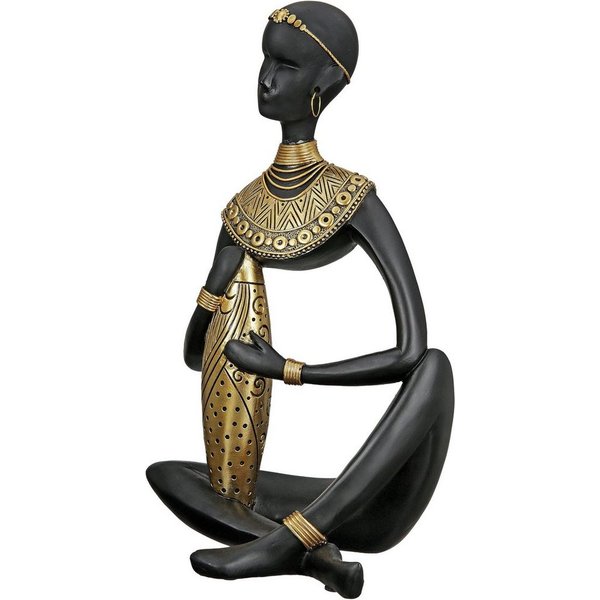 GILDE Afrikafigur Figur Amari (1 St), Orientalisches Design in Schwarz-Gold, Skulptur