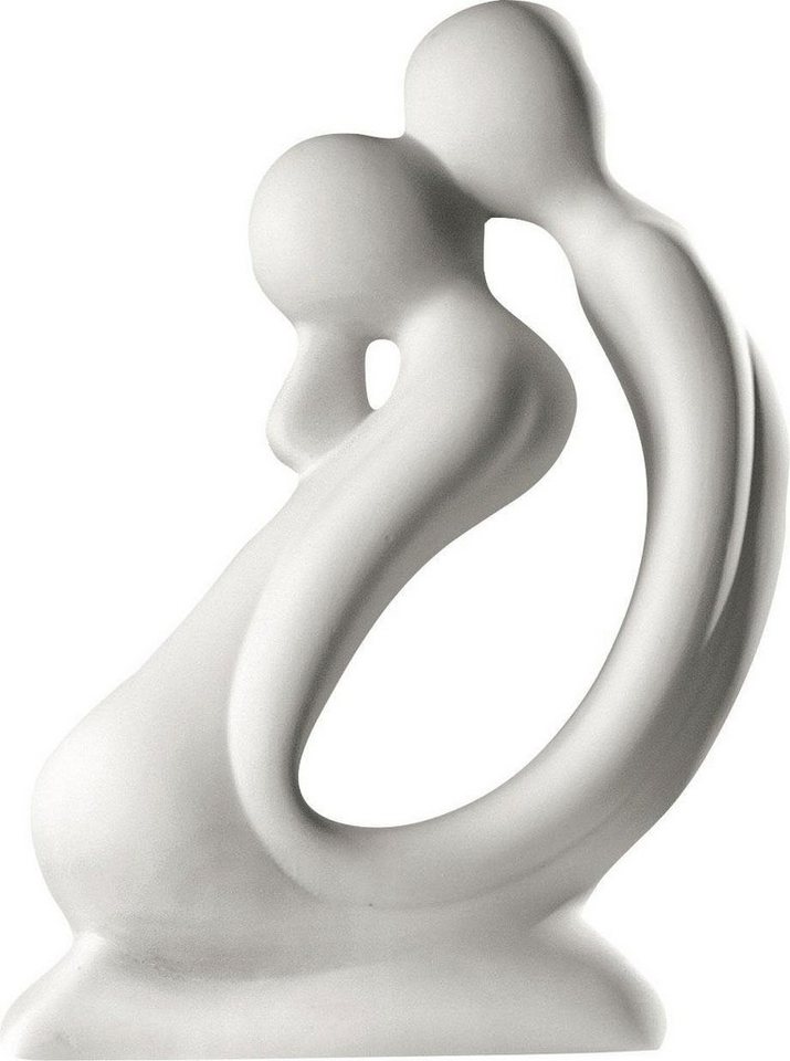 GILDE Dekofigur Skulptur Kuss, weiß (1 St), Dekoobjekt, Höhe 42 cm, handgefertigt, aus Keramik, Wohnzimmer – Bild 2 von 4