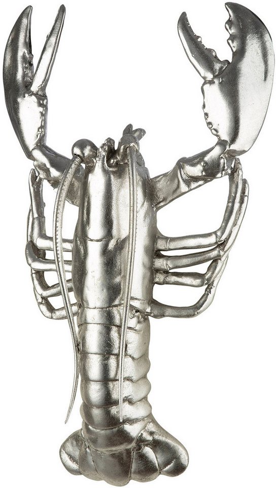 GILDE Tierfigur Figur, Wandobjekt Hummer Lobster silberfarben H. 41,5 cm (1 St) – Bild 3 von 4
