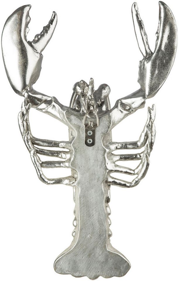 GILDE Tierfigur Figur, Wandobjekt Hummer Lobster silberfarben H. 41,5 cm (1 St) – Bild 4 von 4