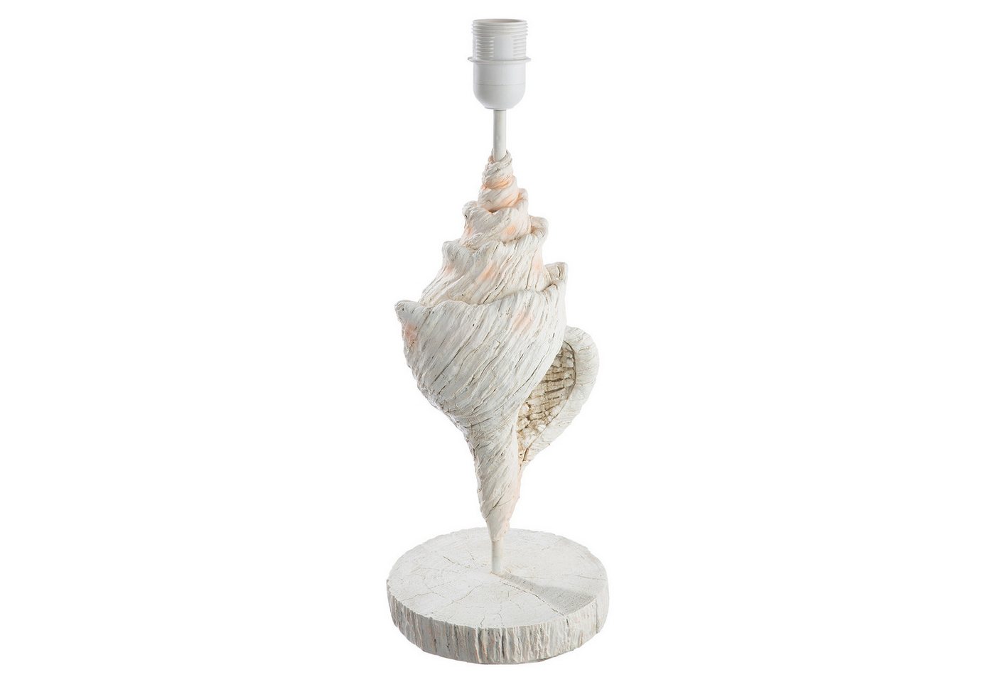 GILDE Tischleuchte SEASHELLS Leuchte - weiß - Kunstharz - Höhe 54,5cm x Ø 29,5cm - Lampe, Tischlampe - Schreibtischlampe - Nachttischlampe – Bild 3 von 3