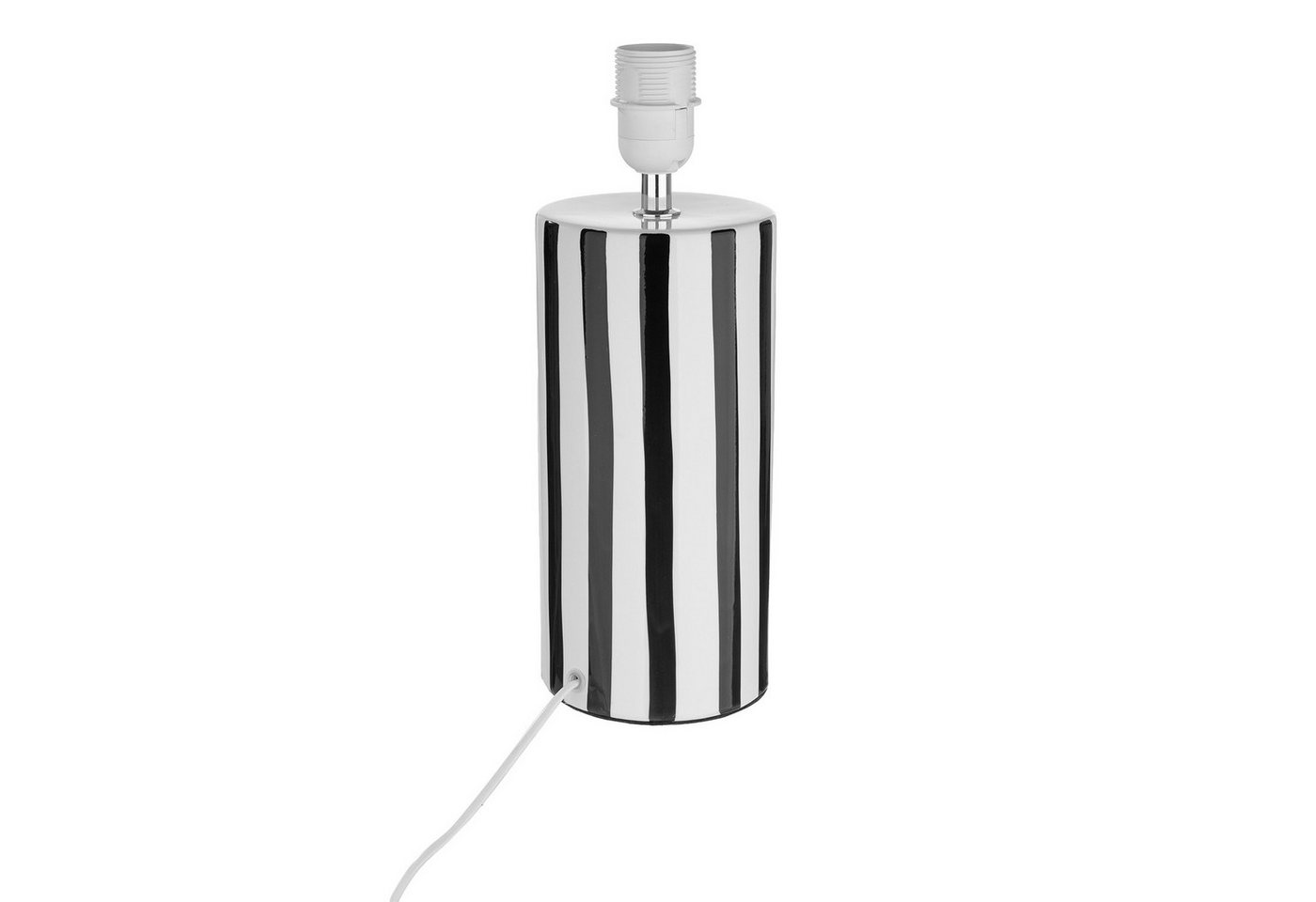 GILDE Tischleuchte STRIPES Leuchte - schwarz, weiß - Keramik - Höhe 47cm x Ø 27cm - Lampe, Tischlampe - Schreibtischlampe - Nachttischlampe – Bild 5 von 5