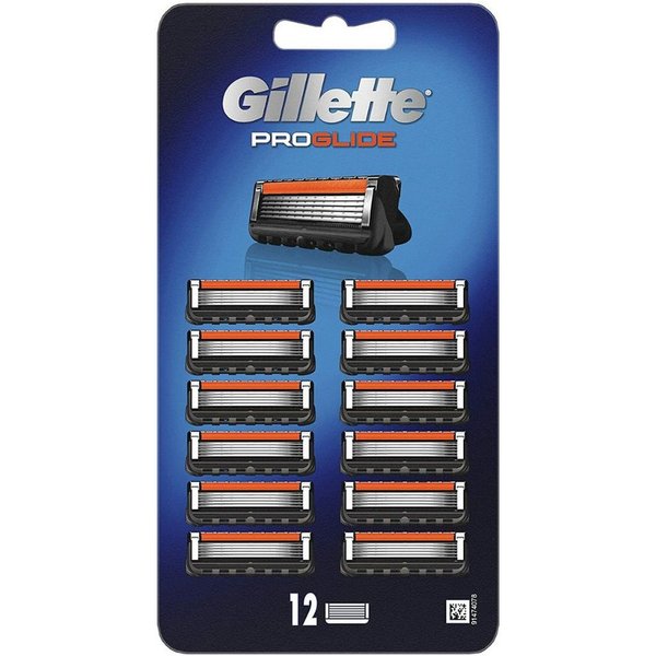 Gillette Rasierklingen ProGlide, 12-tlg., 12er Pack, Ultra-scharfe Klingen für präzise, komfortable Rasur
