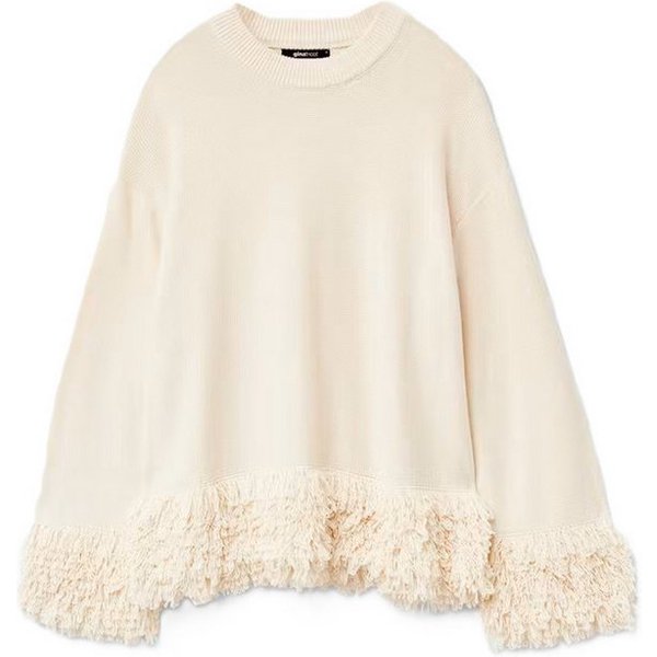 Gina Tricot Strickpullover Knitted fringe sweater - Strickpullover - Damen Pullover